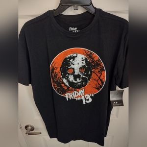 Friday The 13th Shirt Men Black Graphic Jason Tee New